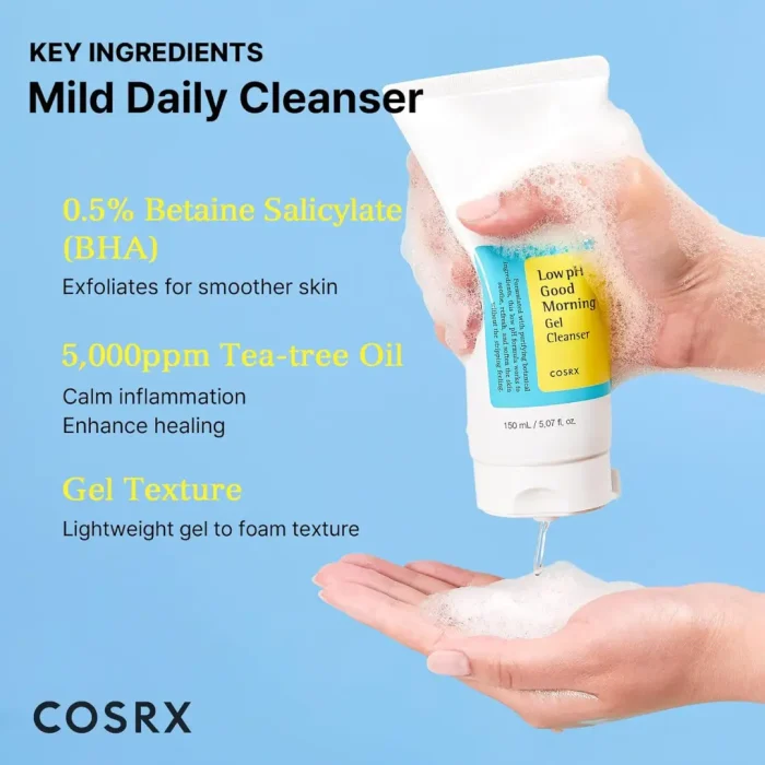 COSRX Low pH Good Morning Gel Cleanser Miniature (50mL) - Image 4
