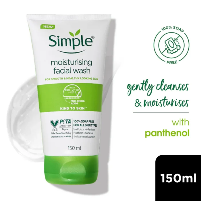 Simple Moisturising Facial Wash (150mL) - Image 2