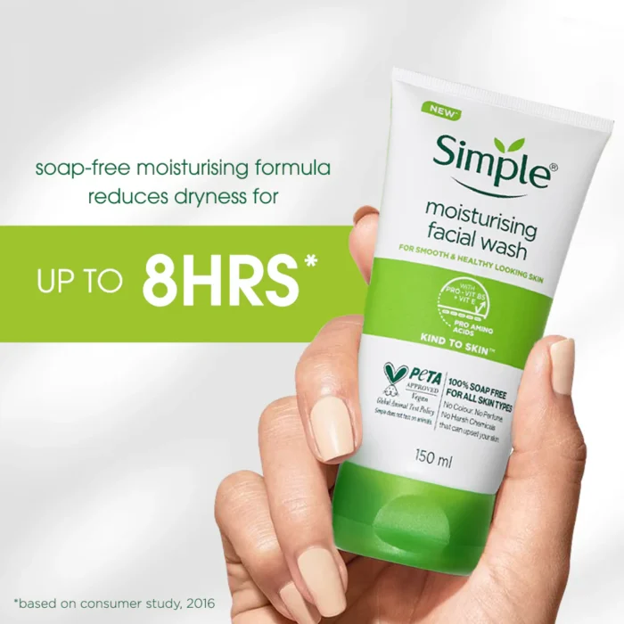 Simple Moisturising Facial Wash (150mL) - Image 6