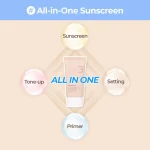 numbuzin No. 3 Porcelain Base Skip Tone Up Beige Sunscreen SPF 50+ PA++++ (50mL) - Image 2