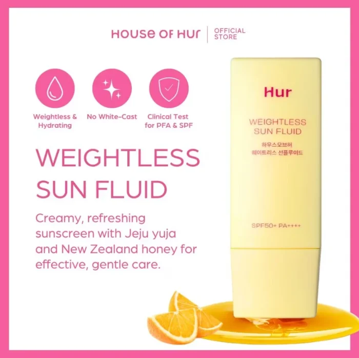 HOUSE OF HUR Weightless Sun Fluid SPF50+ PA++++ (50mL) - Image 3