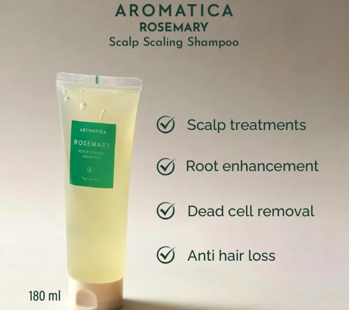 AROMATICA Rosemary Scalp Scaling Shampoo (180mL) - Image 4