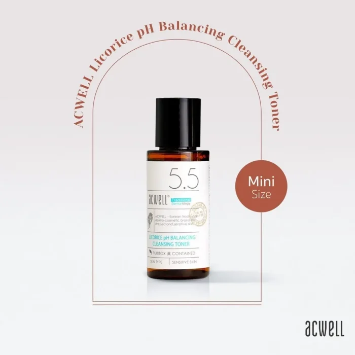 acwell Licorice pH Balancing Cleansing Toner Miniature (30mL) - Image 3