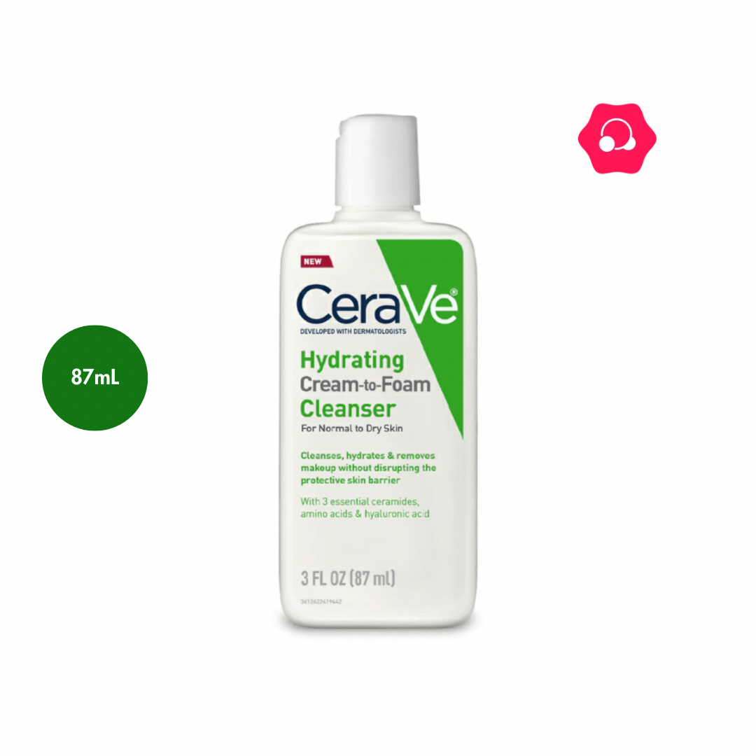 CeraVe Hydrating Cream to Foam Cleanser Miniature (87mL) CeraVe Hydrating Cream to Foam Cleanser Miniature (87mL)