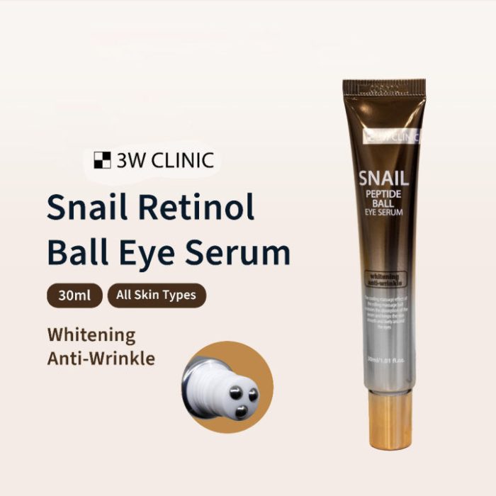 3W CLINIC Snail Peptide Ball Eye Serum (30mL) - Image 2