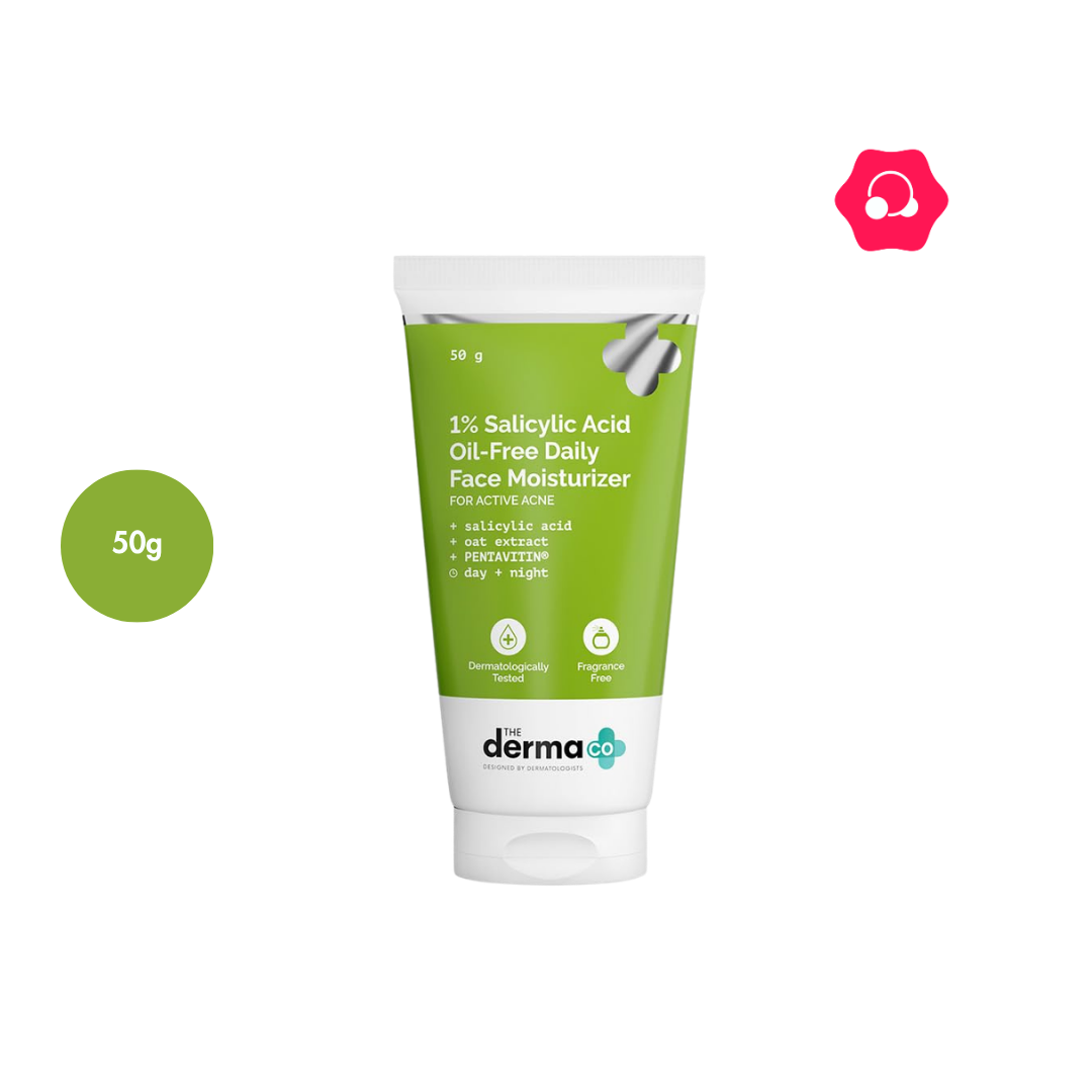 The Derma Co 1% Salicylic Acid Oil-Free Face Moisturizer (50g) 1 The Derma Co 1% Salicylic Acid Oil-Free Face Moisturizer (50g) - Image 1