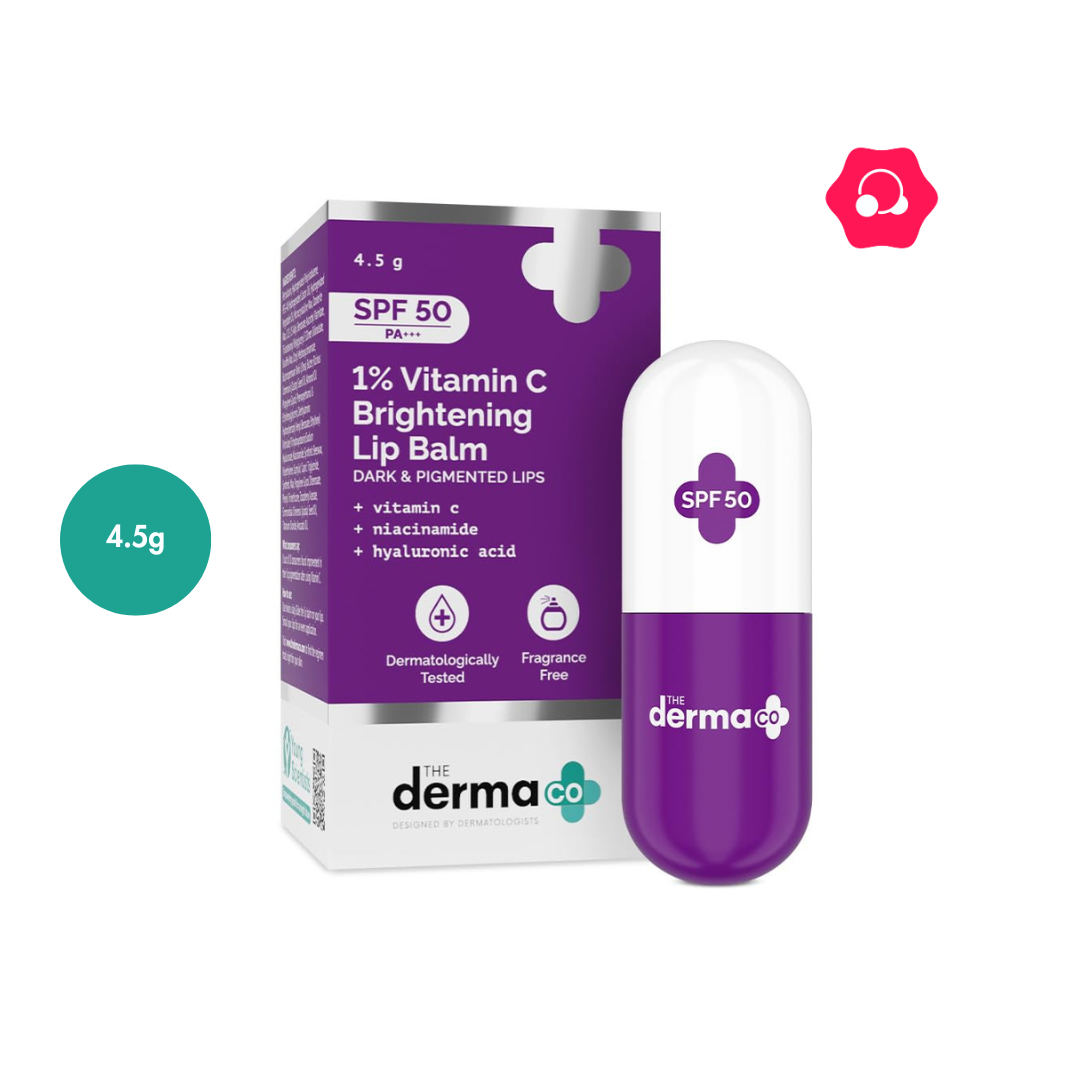 The Derma Co 1% Vitamin C Brightening Lip Balm with SPF 50+ PA+++ (4.5g) The Derma Co 1% Vitamin C Brightening Lip Balm with SPF 50+ PA+++ (4.5g)