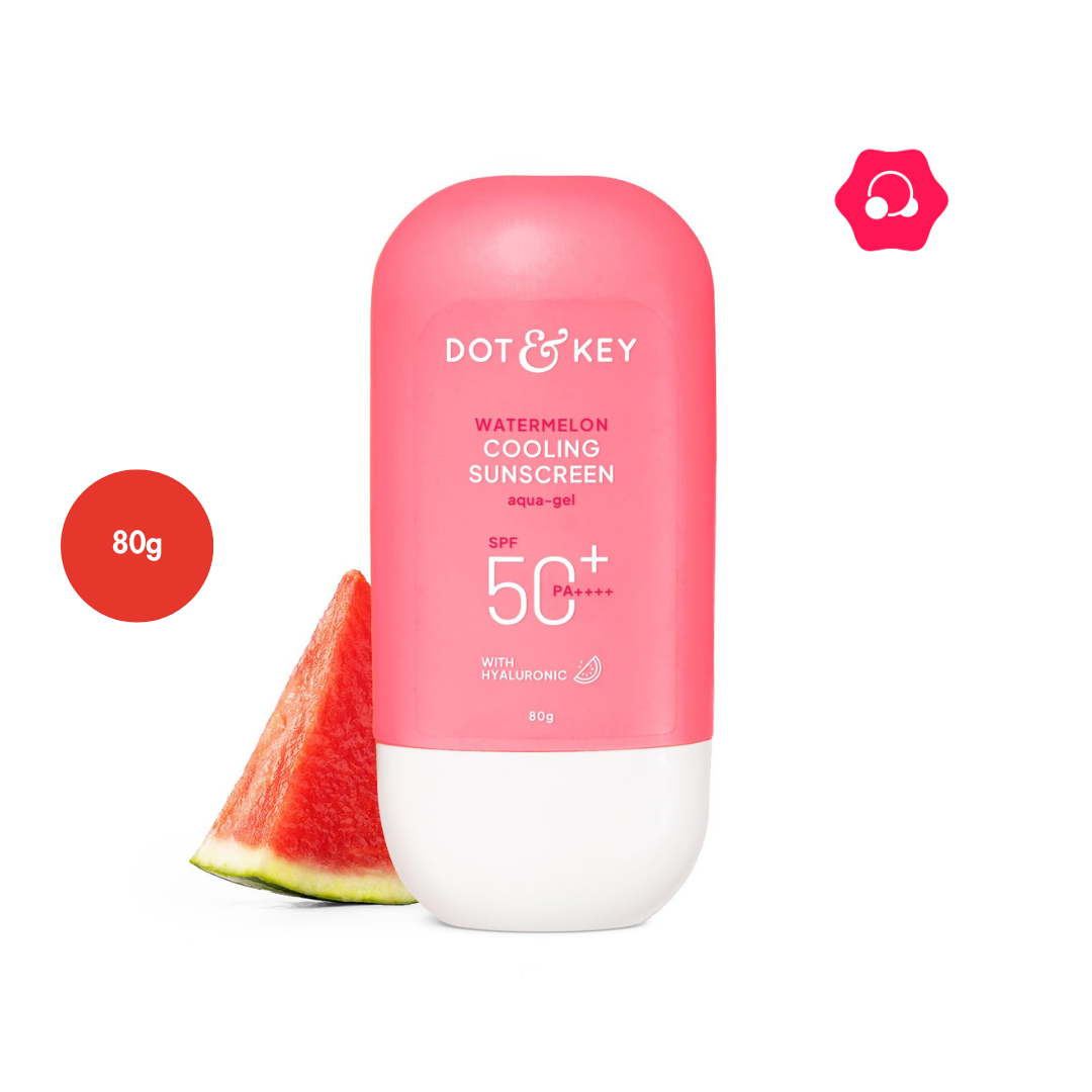 nlo Dot & Key Watermelon Cooling Sunscreen Aqua-Gel SPF50+ PA++++ (80g) - Image 1