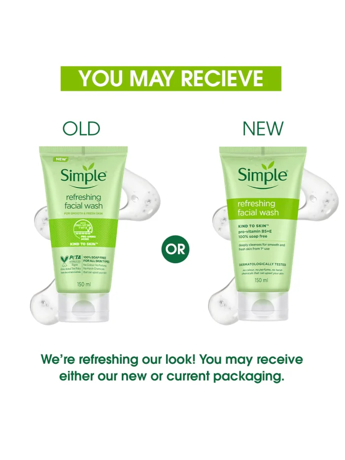 Simple Kind to Skin Refreshing Facial Gel Wash (150mL) - Image 2