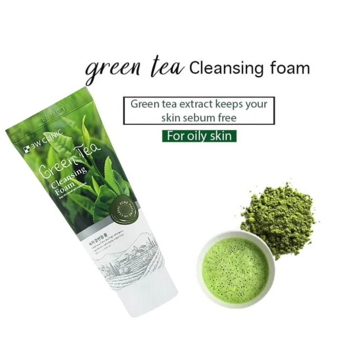 3W CLINIC Green Tea Foam Cleansing (100mL) - Image 3