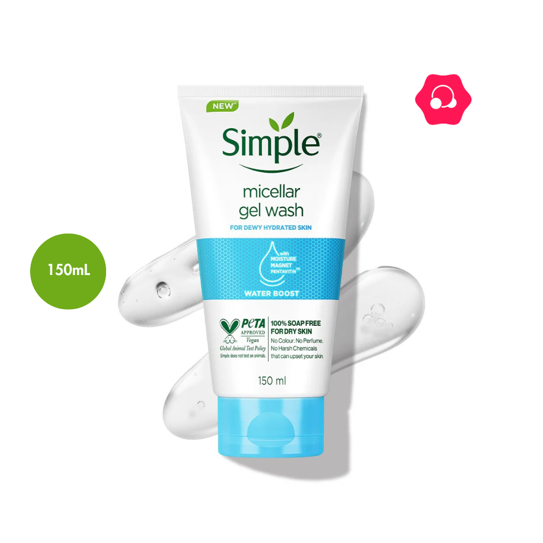 .png Simple Water Boost Micellar Facial Gel Wash (150mL) - Image 1