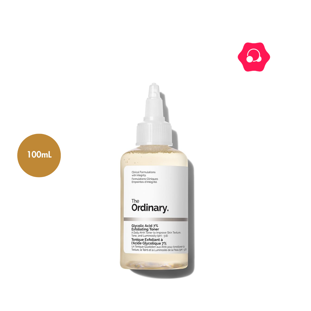 xvdvgdfh The Ordinary Glycolic Acid 7% Exfoliating Toner Travel Size (100mL) - Image 1
