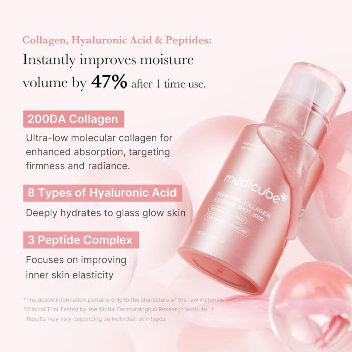 medicube PDRN Pink Collagen Exosome Shot 2000 Serum (30mL) - Image 3