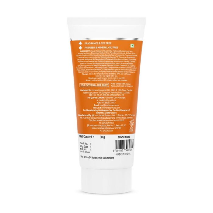 The Derma Co 1% Hyaluronic Sunscreen Aqua Gel SPF50+ PA++++ (80g) - Image 10