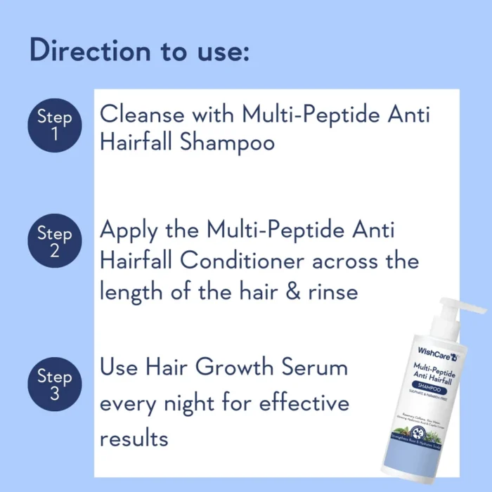 WishCare Multi Peptide Anti Hairfall Shampoo (250mL) - Image 5