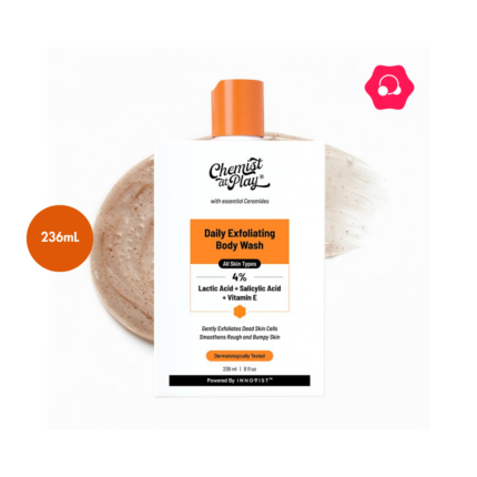 Chemist at Play Exfoliating Body Wash 4% Lactic acid + salicylic Acid + vitamin E